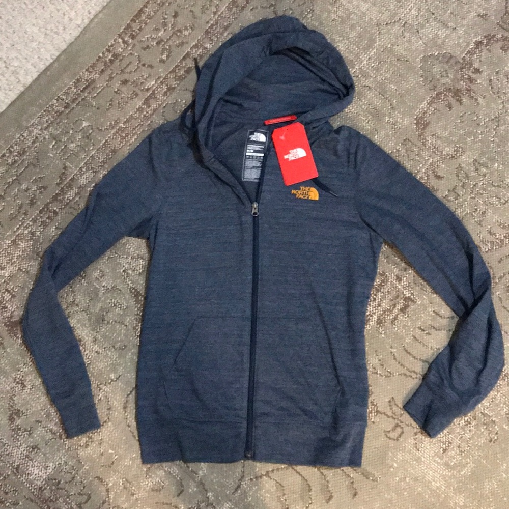 Light zip up hooded North Face jacket